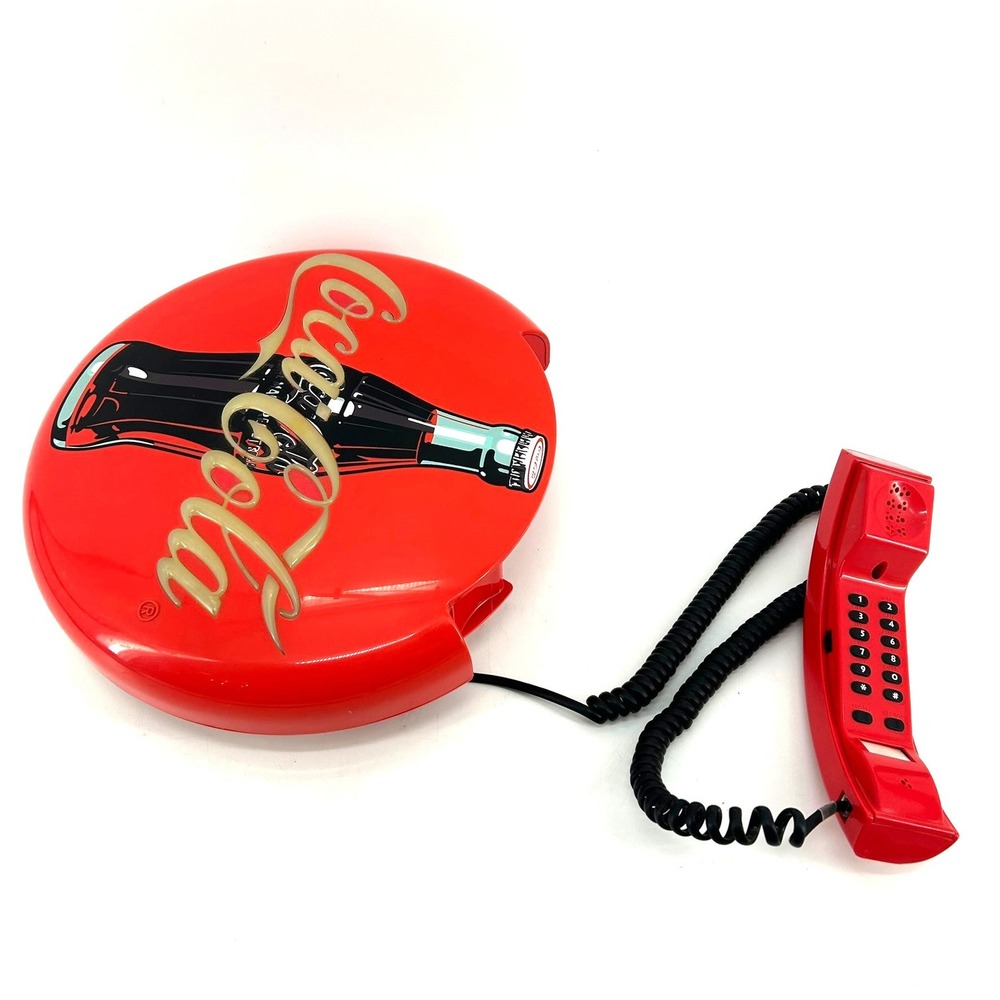 Vintage Coca-Cola Neon Light Up Button Sign Phone 1996 Red Bottle Graphic Retro - Picture 2 of 7
